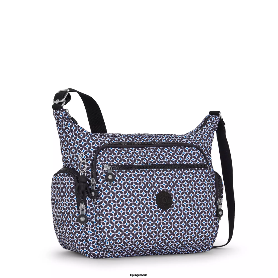 Women Crossbody Bags Kipling Blackish Tile Gabbie Printed Crossbody Bag FHZD142 - Image 2