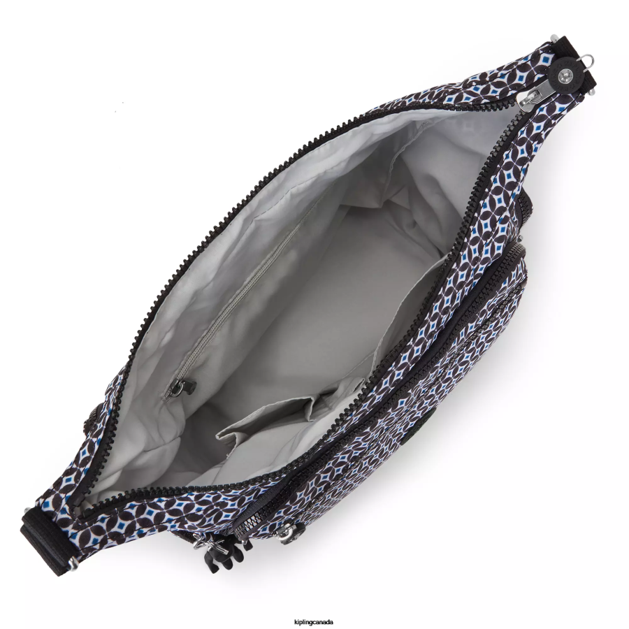 Women Crossbody Bags Kipling Blackish Tile Gabbie Printed Crossbody Bag FHZD142 - Image 3