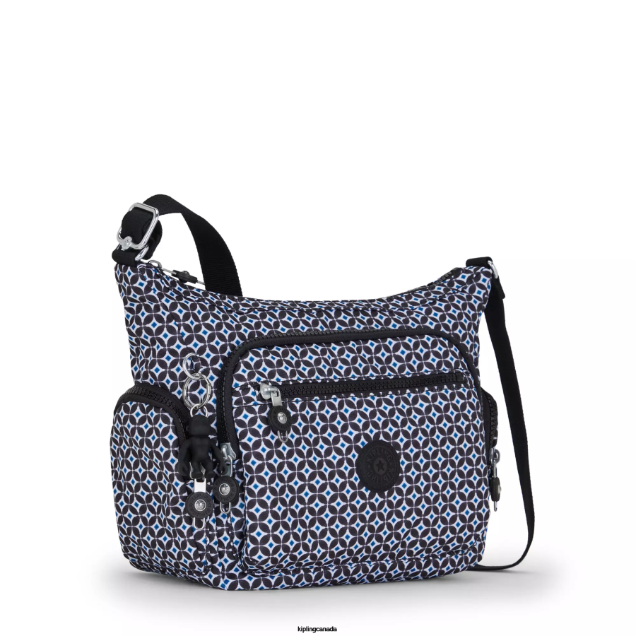 Women Crossbody Bags Kipling Blackish Tile Gabbie Small Printed Crossbody Bag FHZD147 - Image 2