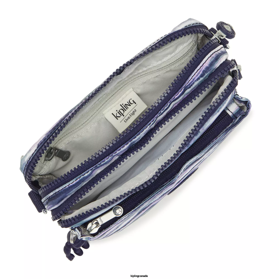Women Crossbody Bags Kipling Brush Stripes Abanu Multi Printed Convertible Crossbody Bag FHZD319 - Image 3