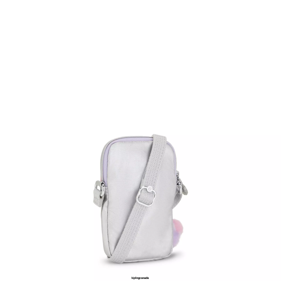 Women Crossbody Bags Kipling Candy metal Fun Tally Metallic Crossbody Phone Bag FHZD29 - Image 4