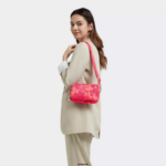 Women Crossbody Bags Kipling Coral Flower Abanu Multi Printed Convertible Crossbody Bag FHZD320 - Image 4