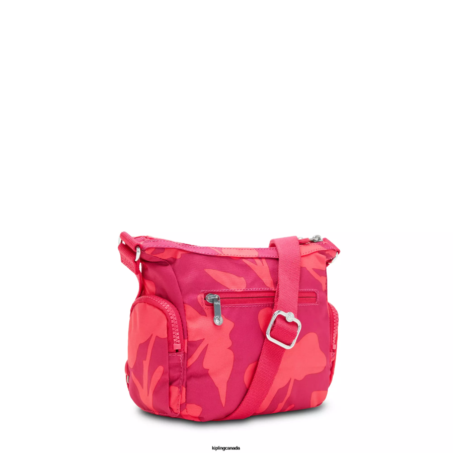Women Crossbody Bags Kipling Coral Flower Gabbie Mini Printed Crossbody Bag FHZD138 - Image 4