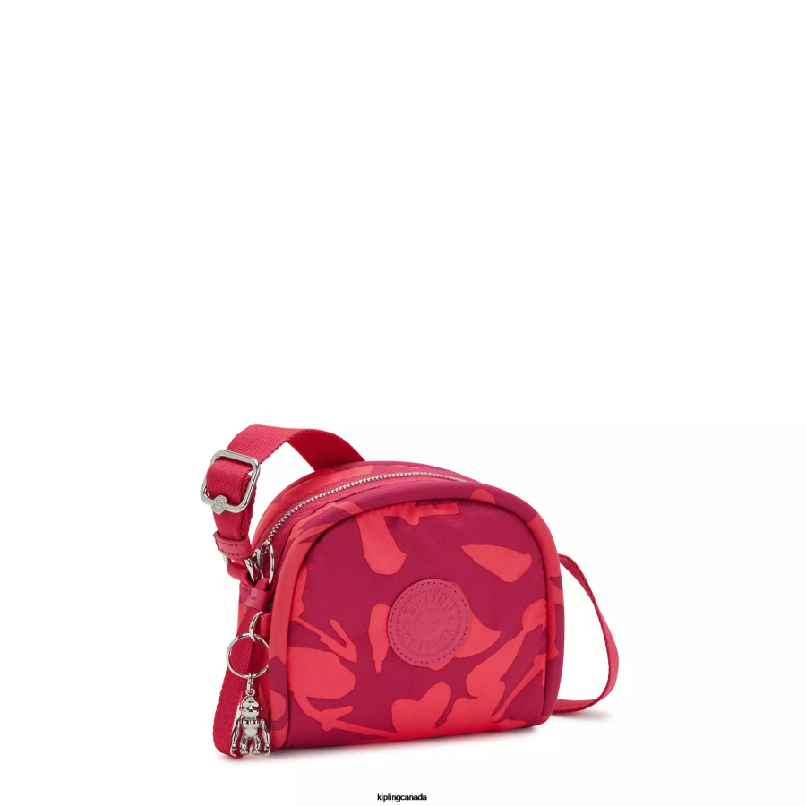 Women Crossbody Bags Kipling Coral Flowers Jesper Printed Crossbody Bag FHZD189 - Image 2