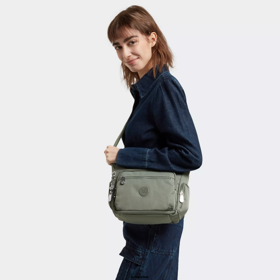 Women Crossbody Bags Kipling Dark Seaweed Gabbie Small Crossbody Bag FHZD75 - Image 4