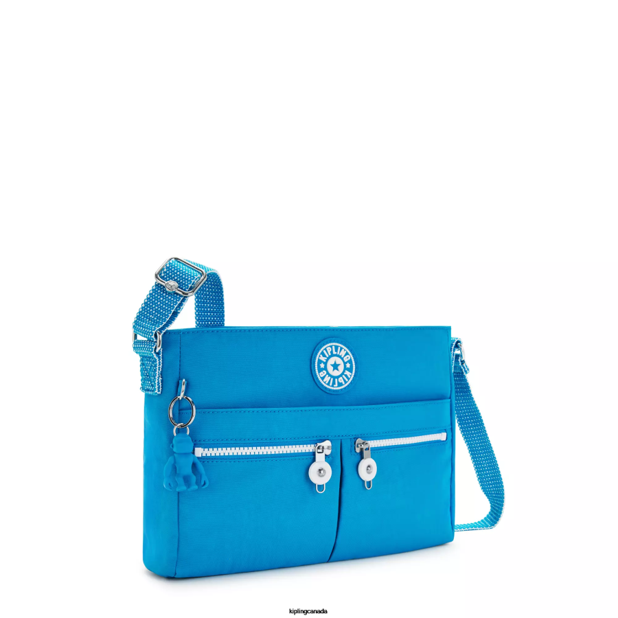 Women Crossbody Bags Kipling Eager Blue New Angie Crossbody Bag FHZD170 - Image 2