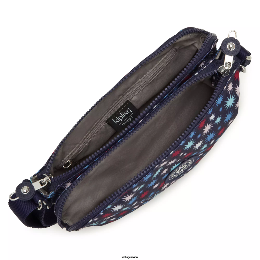 Women Crossbody Bags Kipling Funky Stars Boyd Printed Crossbody Bag FHZD219 - Image 3