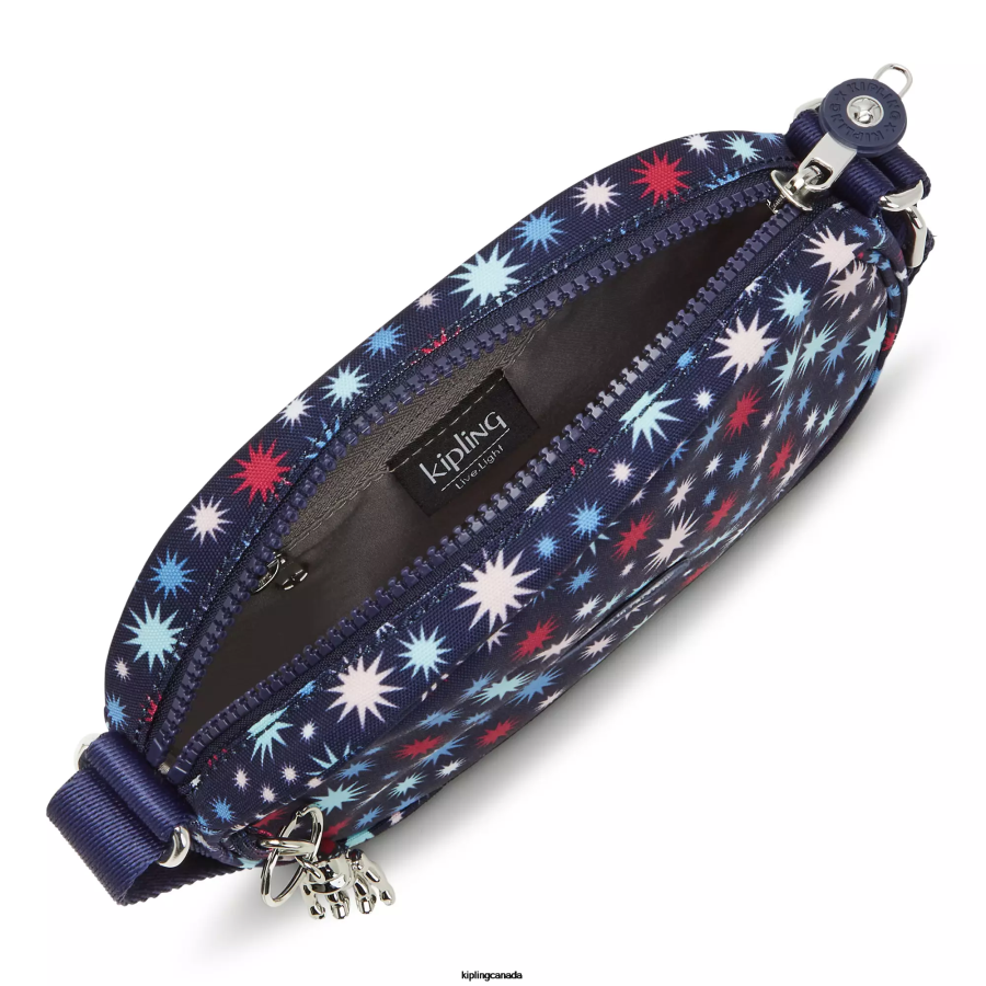 Women Crossbody Bags Kipling Funky Stars Gema Printed Crossbody Bag FHZD220 - Image 3