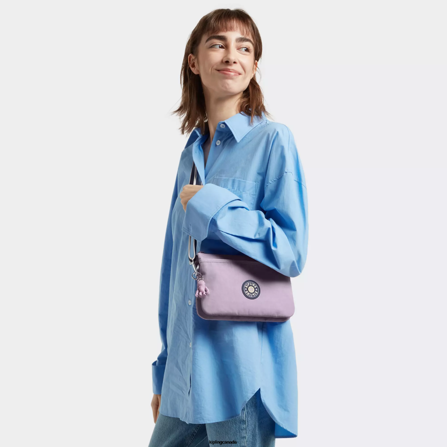 Women Crossbody Bags Kipling Gentle Lilac Block Riri Crossbody Bag FHZD128 - Image 4