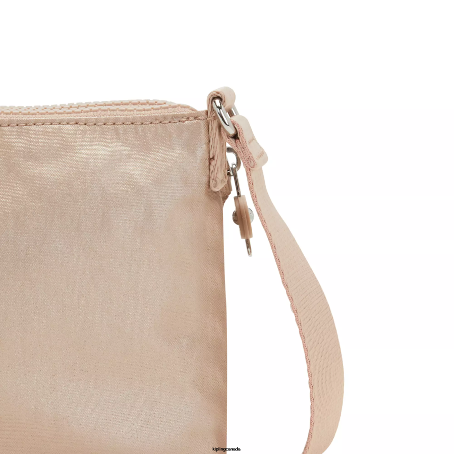Women Crossbody Bags Kipling Gold Charm Metallic Boyd Metallic Crossbody Bag FHZD211 - Image 5