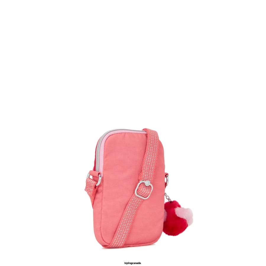 Women Crossbody Bags Kipling Joyous Pink Fun Tally Crossbody Phone Bag FHZD26 - Image 3