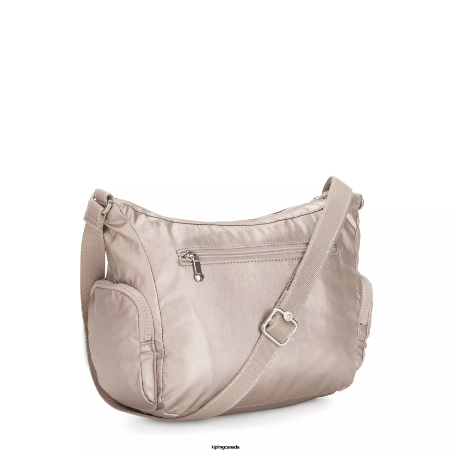 Women Crossbody Bags Kipling Metallic Glow Gabbie Small Metallic Crossbody Bag FHZD186 - Image 4