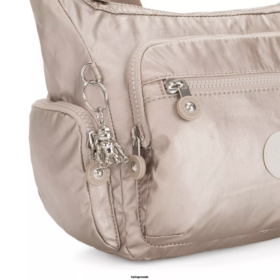 Women Crossbody Bags Kipling Metallic Glow Gabbie Small Metallic Crossbody Bag FHZD186 - Image 5