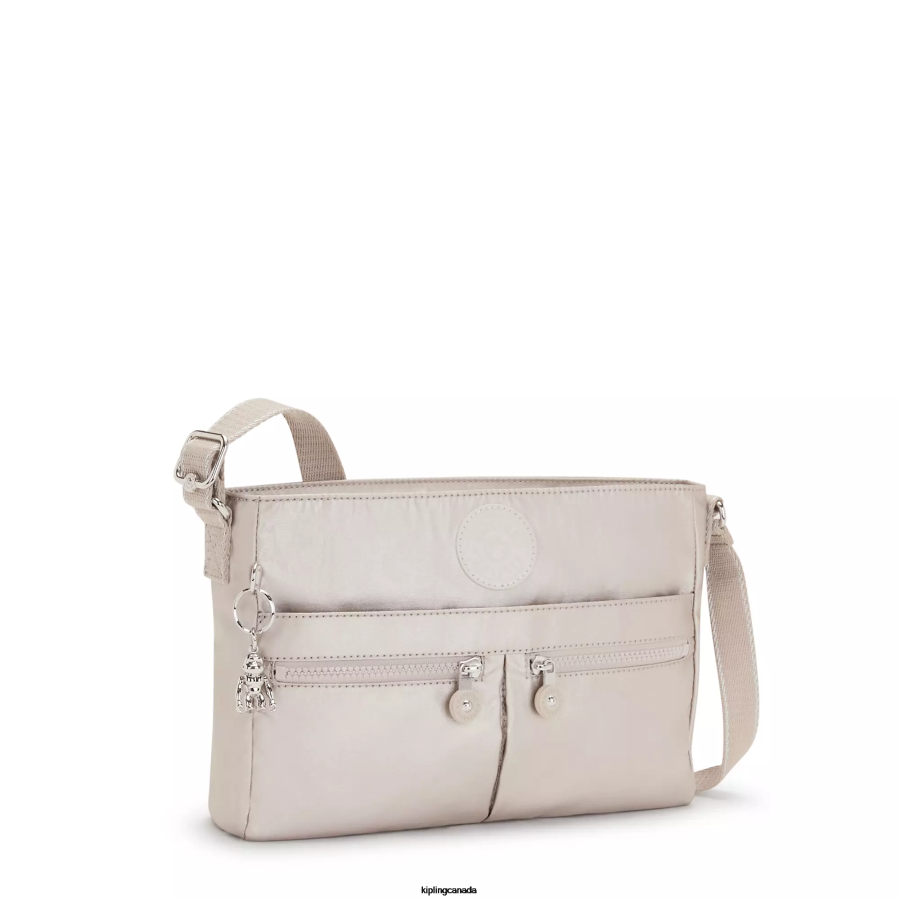 Women Crossbody Bags Kipling Metallic Glow New Angie Metallic Crossbody Bag FHZD231 - Image 2