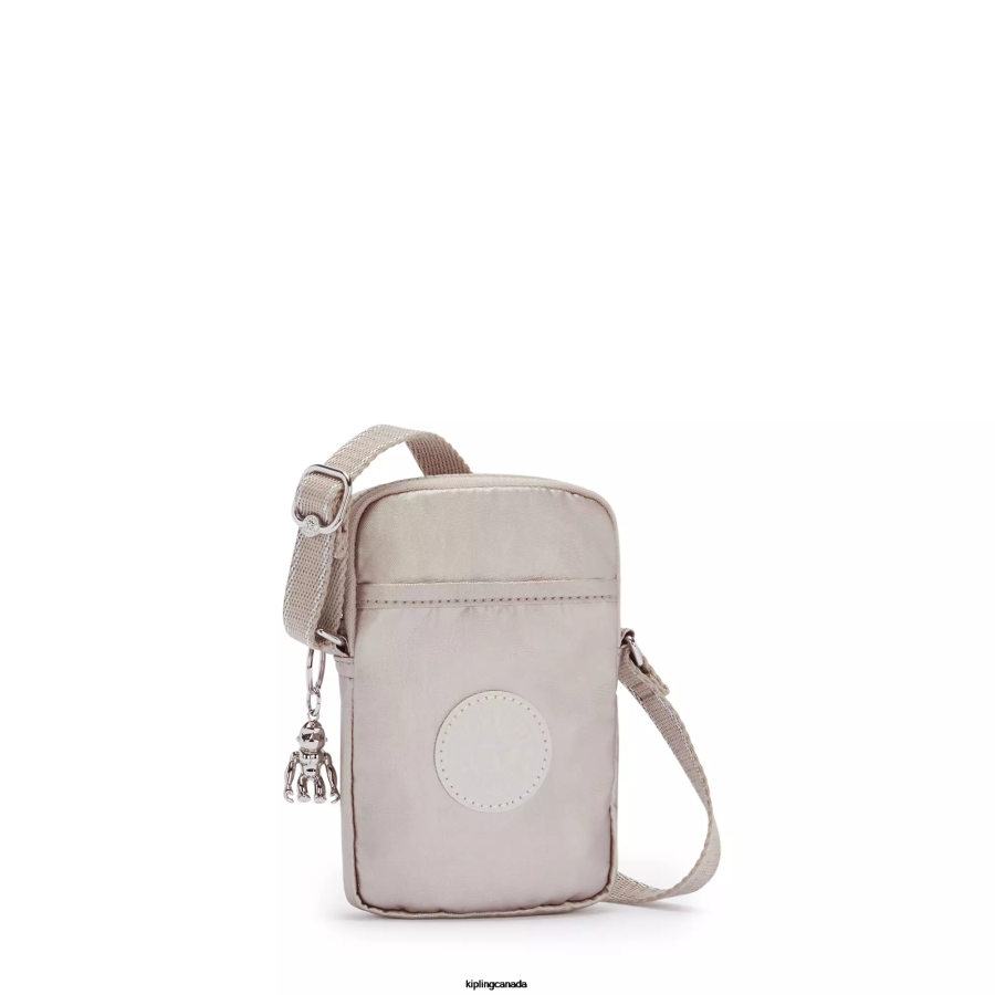 Women Crossbody Bags Kipling Metallic Glow Tally Metallic Crossbody Phone Bag FHZD59 - Image 2