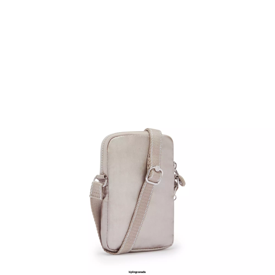 Women Crossbody Bags Kipling Metallic Glow Tally Metallic Crossbody Phone Bag FHZD59 - Image 5