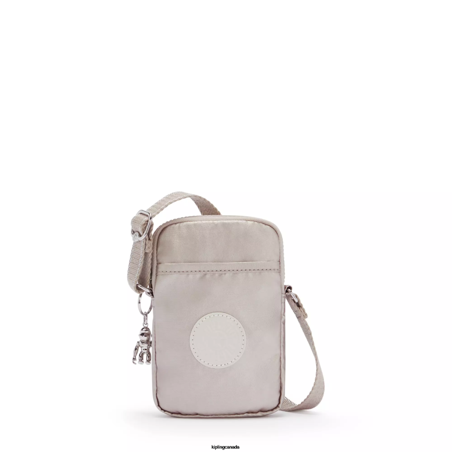 Women Crossbody Bags Kipling Metallic Glow Tally Metallic Crossbody Phone Bag FHZD59 - Image 1