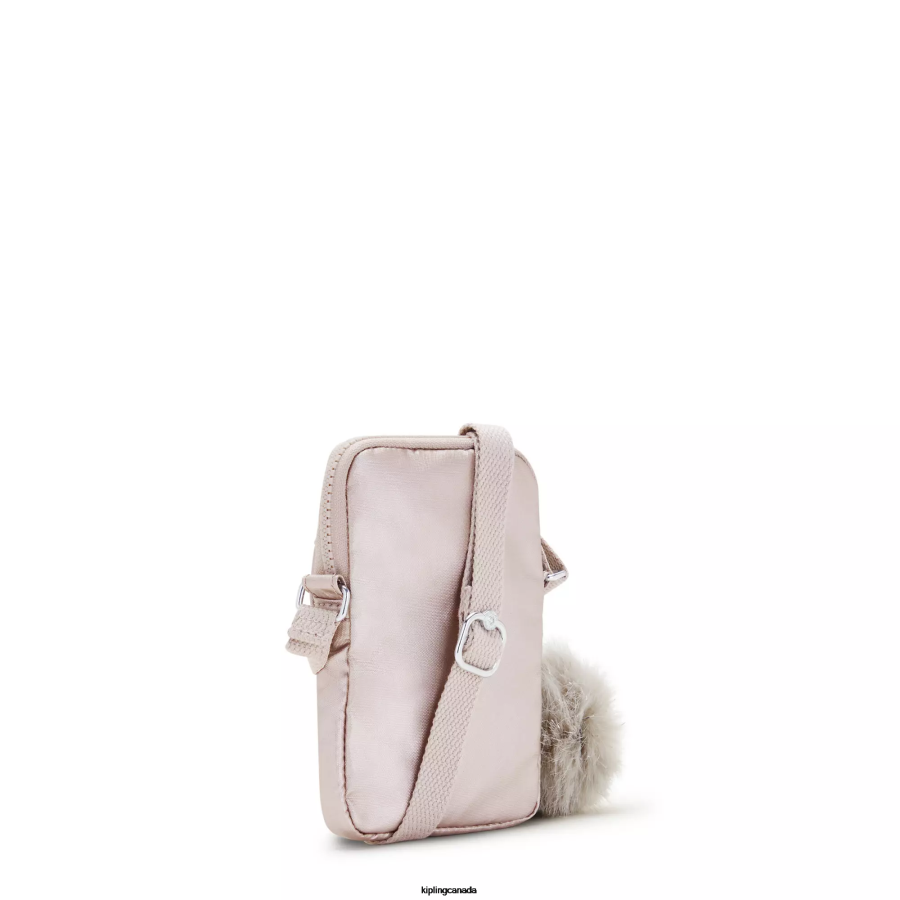 Women Crossbody Bags Kipling Metallic Rose Tally Metallic Crossbody Phone Bag FHZD58 - Image 4