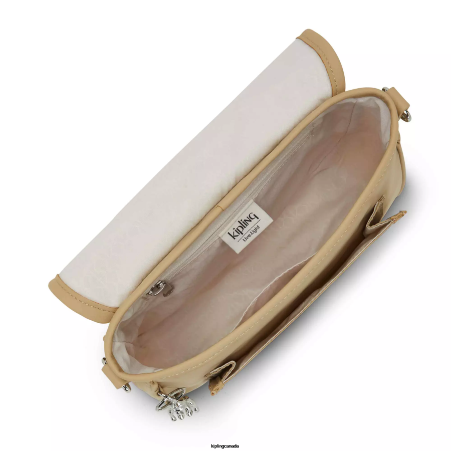 Women Crossbody Bags Kipling Natural Beige Inaki Small Crossbody Bag FHZD180 - Image 3