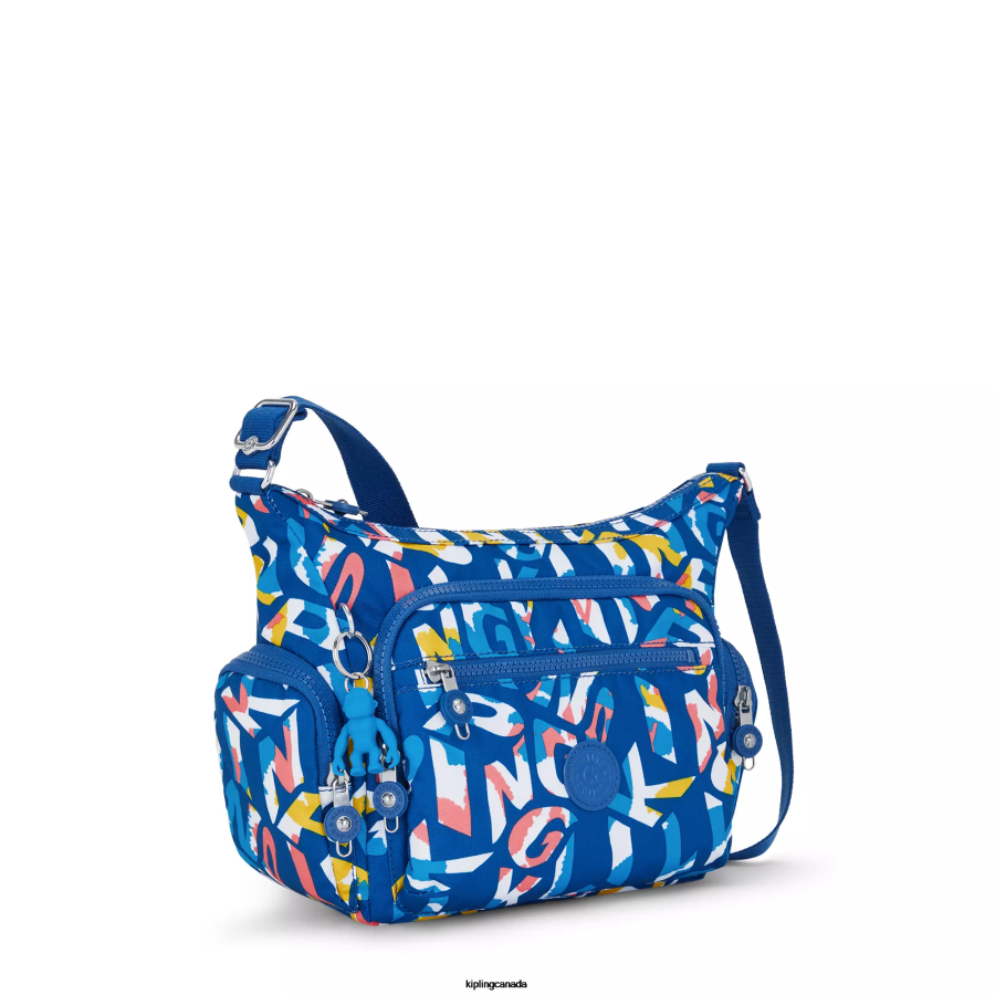 Women Crossbody Bags Kipling Neon Gabbie Small Printed Crossbody Bag FHZD146 - Image 2