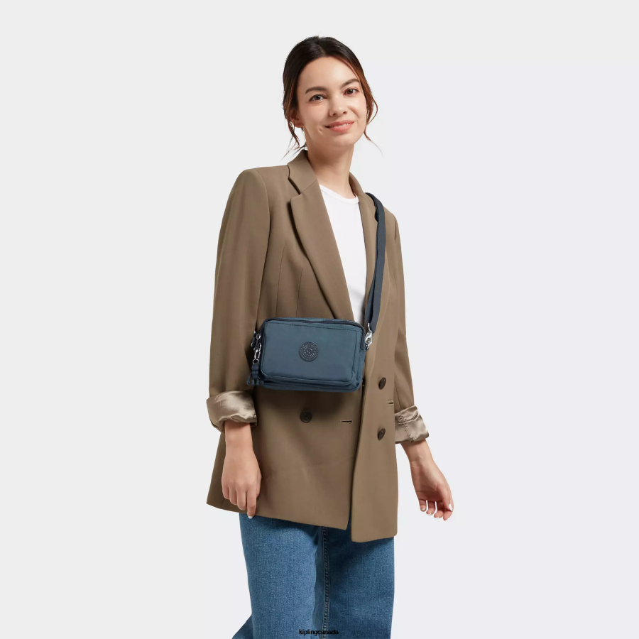 Women Crossbody Bags Kipling Nocturnal Grey Abanu Multi Convertible Crossbody Bag FHZD116 - Image 4