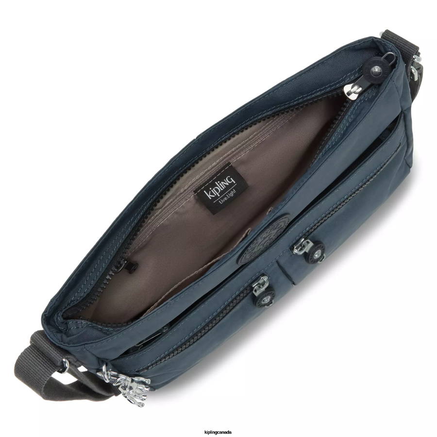Women Crossbody Bags Kipling Nocturnal Grey New Angie Crossbody Bag FHZD166 - Image 3
