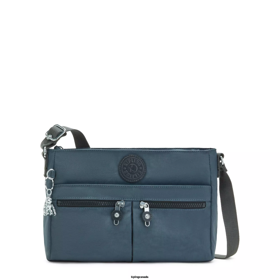 Women Crossbody Bags Kipling Nocturnal Grey New Angie Crossbody Bag FHZD166 - Image 1