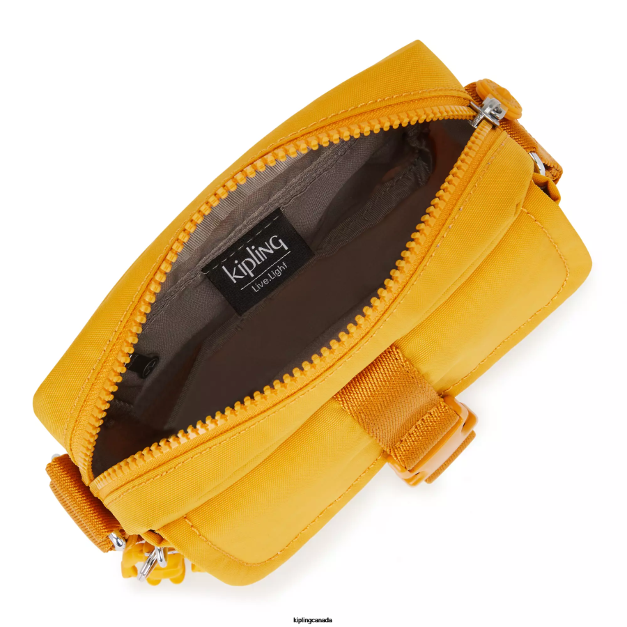 Women Crossbody Bags Kipling RapidÂ YellowÂ M Desta Crossbody Bag FHZD31 - Image 3
