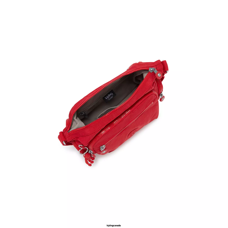 Women Crossbody Bags Kipling Red Rouge Gabbie Small Crossbody Bag FHZD164 - Image 3