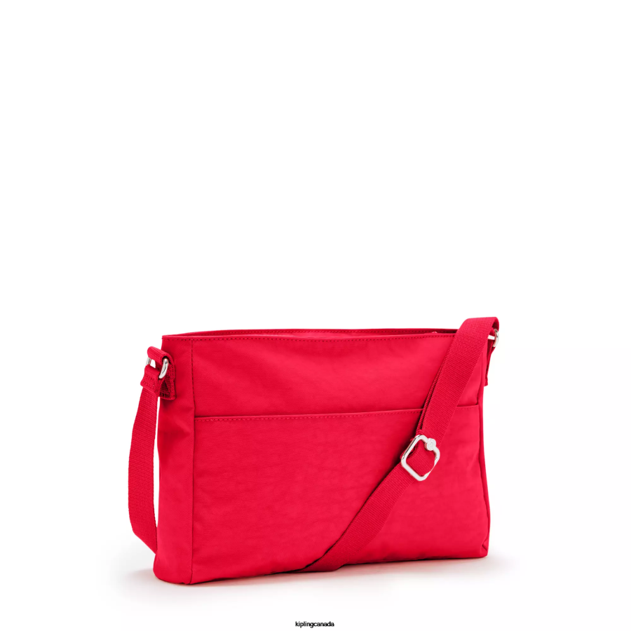Women Crossbody Bags Kipling Red Rouge New Angie Crossbody Bag FHZD171 - Image 4