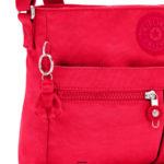 Women Crossbody Bags Kipling Red Rouge New Angie Crossbody Bag FHZD171 - Image 5