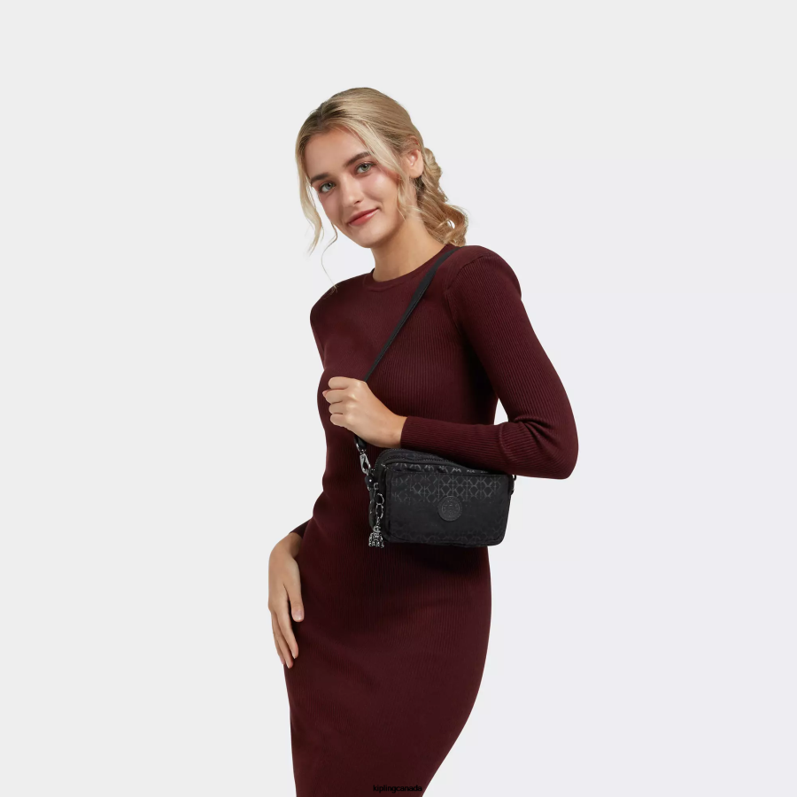 Women Crossbody Bags Kipling Signature Embossed Abanu Multi Printed Convertible Crossbody Bag FHZD188 - Image 4