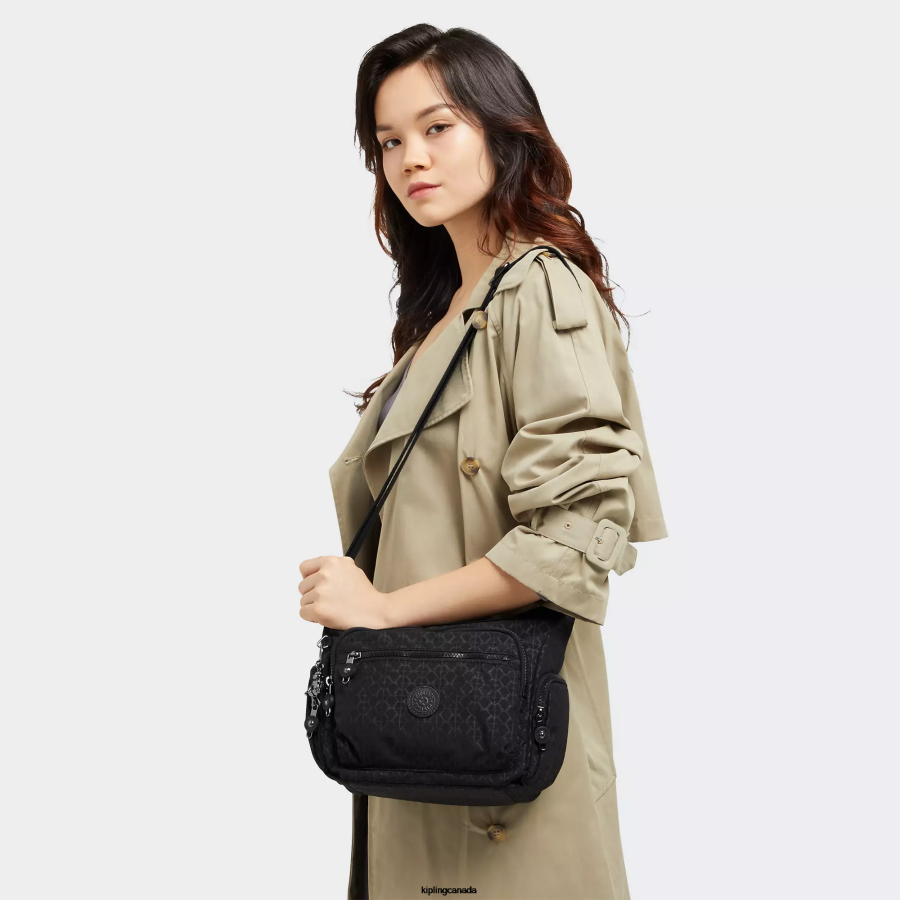 Women Crossbody Bags Kipling Signature Embossed Gabbie Small Printed Crossbody Bag FHZD233 - Image 4