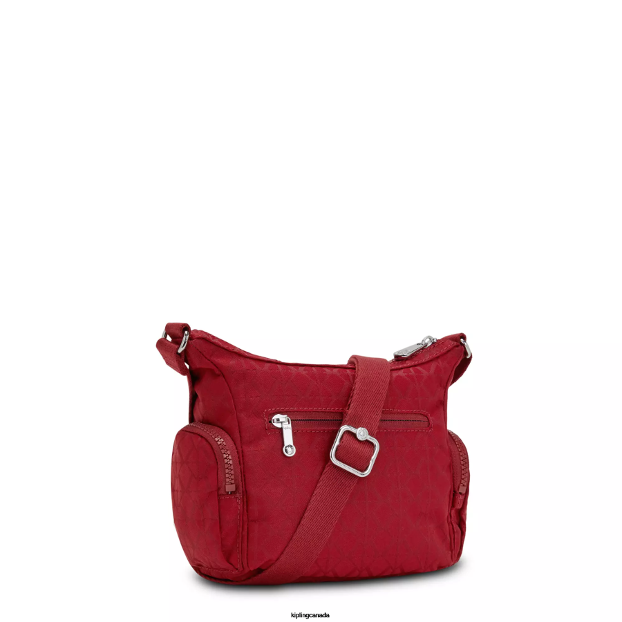 Women Crossbody Bags Kipling Signature Red Gabbie Mini Crossbody Bag FHZD73 - Image 5