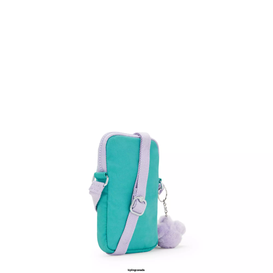 Women Crossbody Bags Kipling Surfer Green Tally Crossbody Phone Bag FHZD49 - Image 4
