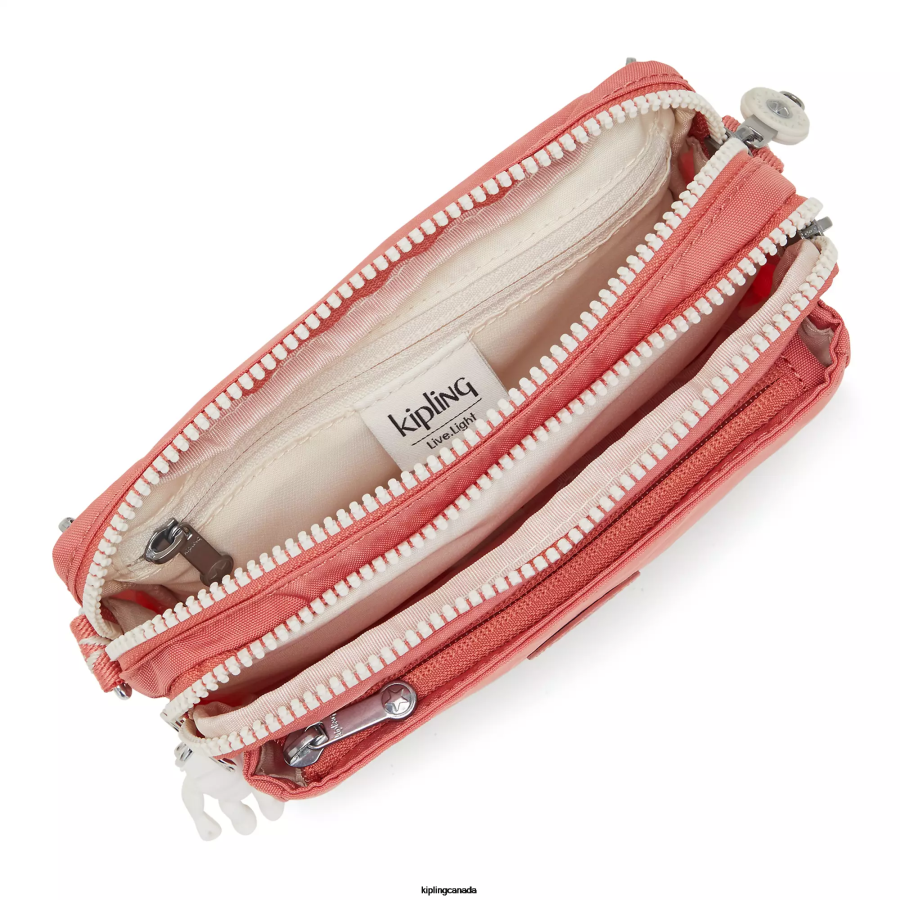 Women Crossbody Bags Kipling Vintage Pink Abanu Multi Convertible Crossbody Bag FHZD122 - Image 3