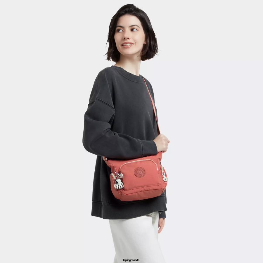 Women Crossbody Bags Kipling Vintage Pink Gabbie Mini Crossbody Bag FHZD23 - Image 4