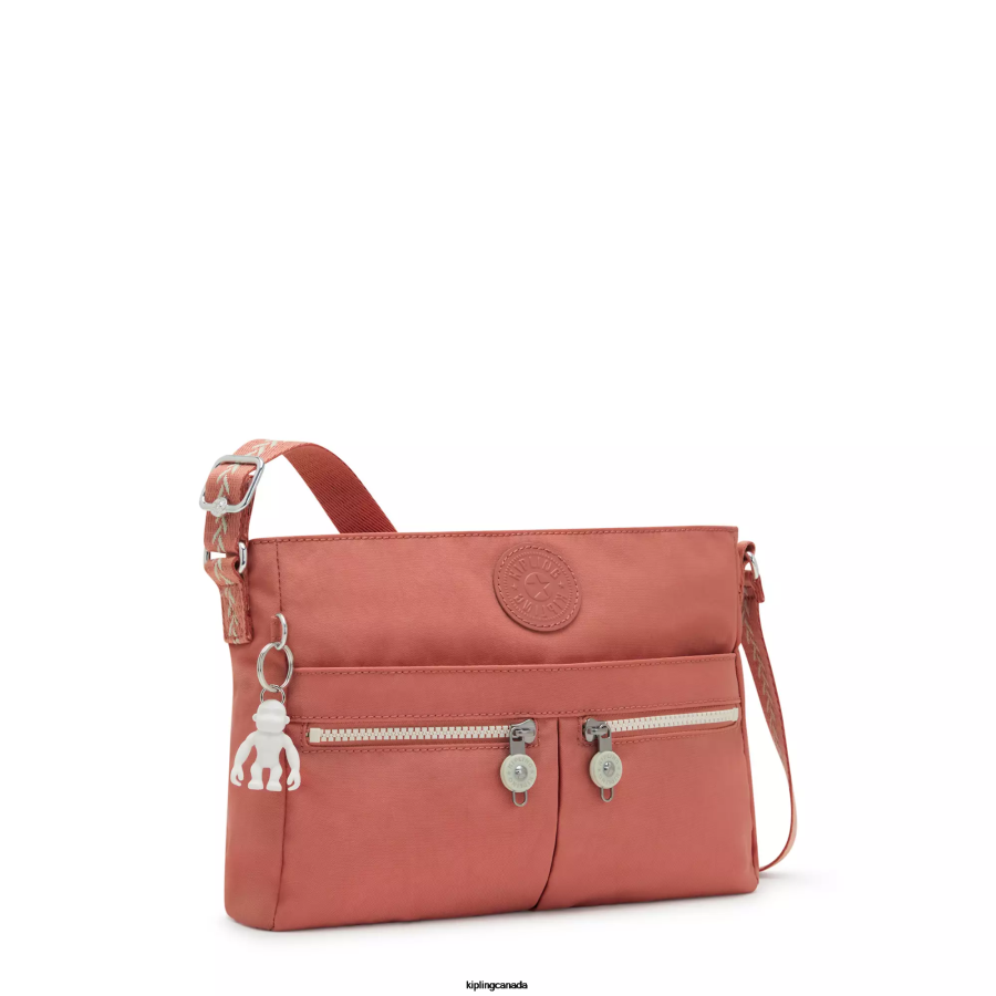 Women Crossbody Bags Kipling Vintage Pink New Angie Crossbody Bag FHZD172 - Image 2