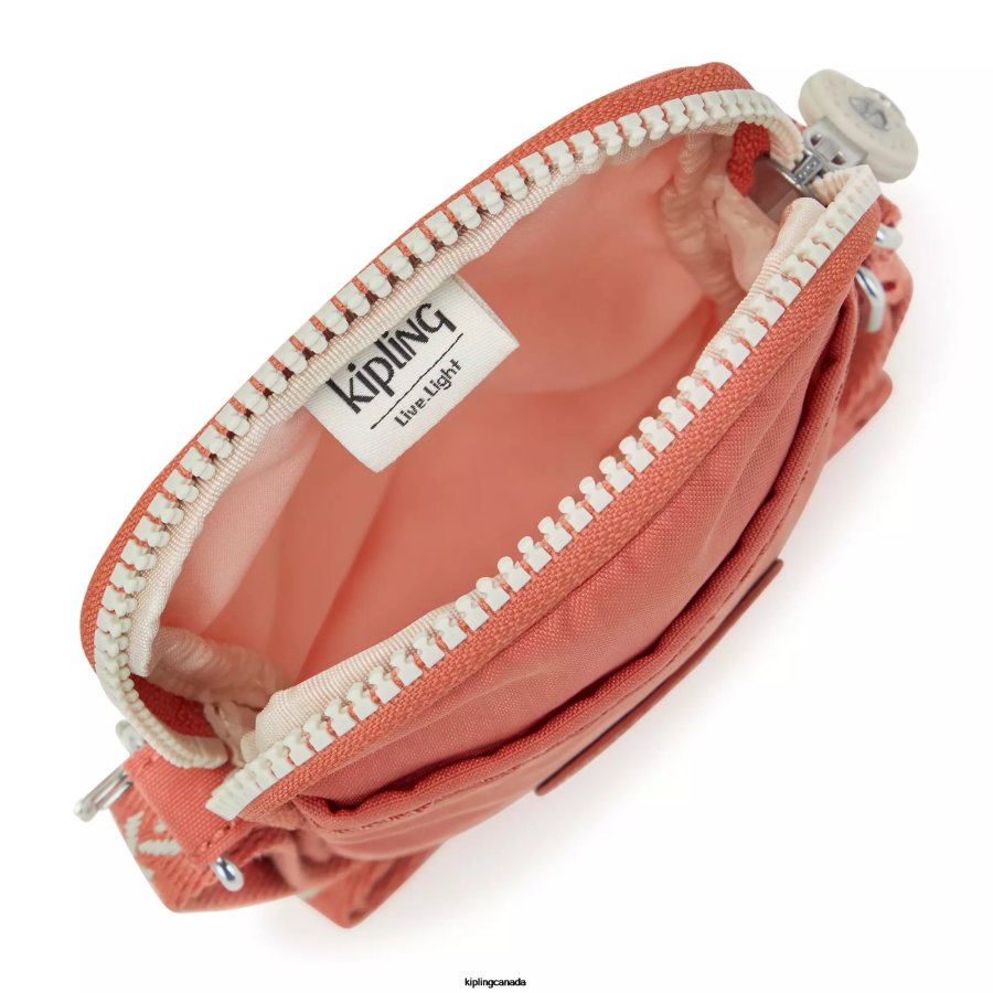 Women Crossbody Bags Kipling Vintage Pink Tally Crossbody Phone Bag FHZD54 - Image 2