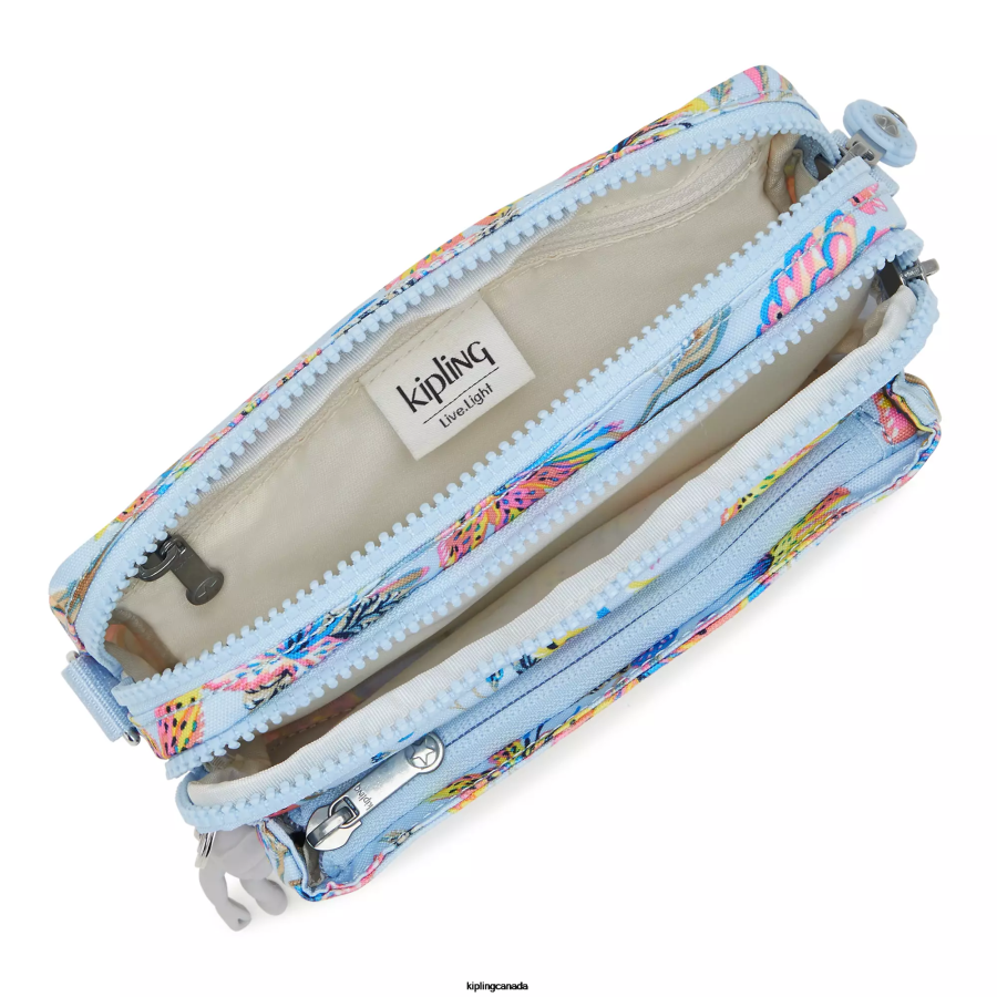 Women Crossbody Bags Kipling Wild Flowers Abanu Multi Printed Convertible Crossbody Bag FHZD323 - Image 3