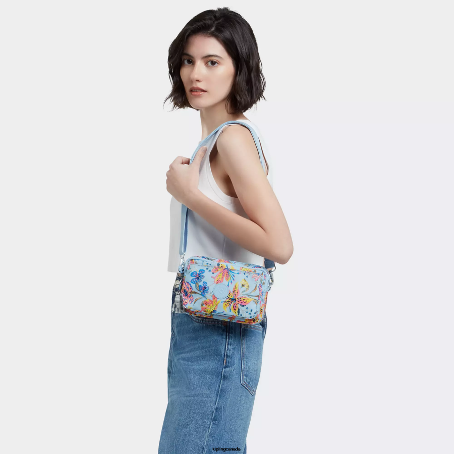 Women Crossbody Bags Kipling Wild Flowers Abanu Multi Printed Convertible Crossbody Bag FHZD323 - Image 4