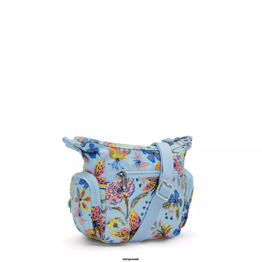 Women Crossbody Bags Kipling Wild Flowers Gabbie Mini Printed Crossbody Bag FHZD141 - Image 5