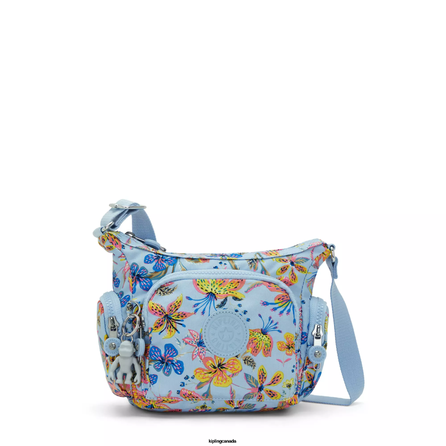 Women Crossbody Bags Kipling Wild Flowers Gabbie Mini Printed Crossbody Bag FHZD141 - Image 1