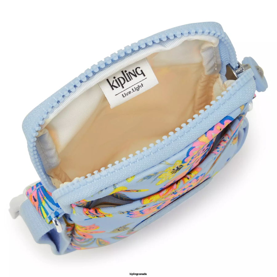 Women Crossbody Bags Kipling Wild Flowers Tally Printed Crossbody Phone Bag FHZD56 - Image 2