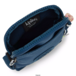 Women Crossbody Bags Kipling Woven Teal Tally Crossbody Phone Bag FHZD182 - Image 3