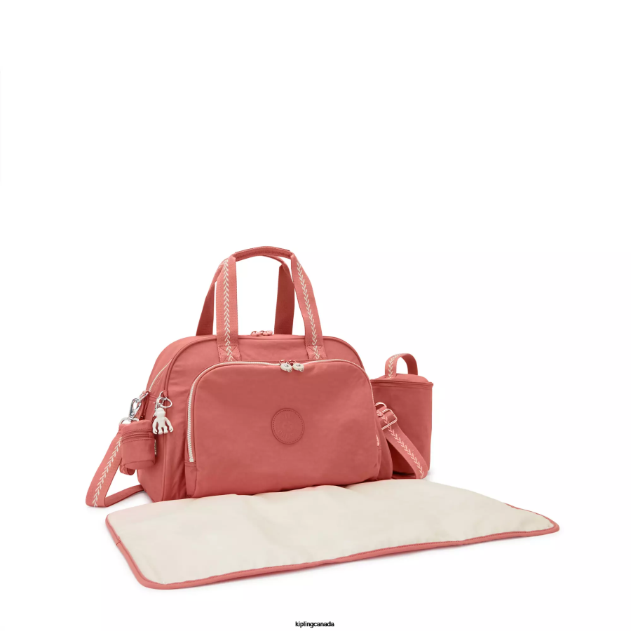 Women Diaper Bags Kipling Vintage Pink Camama Diaper Bag FHZD242 - Image 2