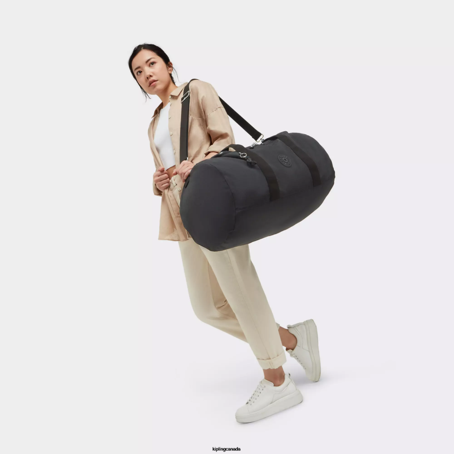 Women Duffle Bags Kipling Black Noir Argus Medium Duffle Bag FHZD332 - Image 4