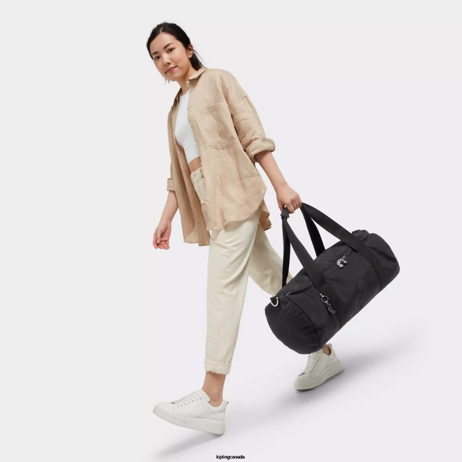 Women Duffle Bags Kipling Black Noir Argus Small Duffle Bag FHZD330 - Image 4
