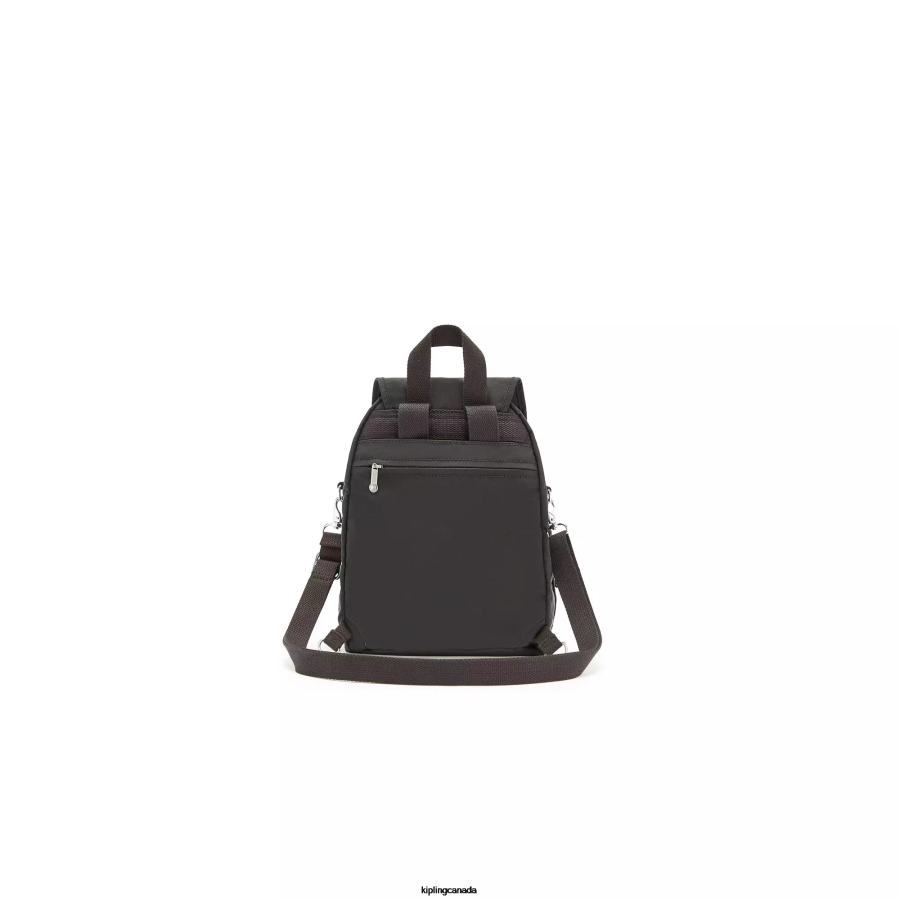 Women Fashion Backpacks Kipling Black Noir Firefly Up Convertible Backpack FHZD402 - Image 5