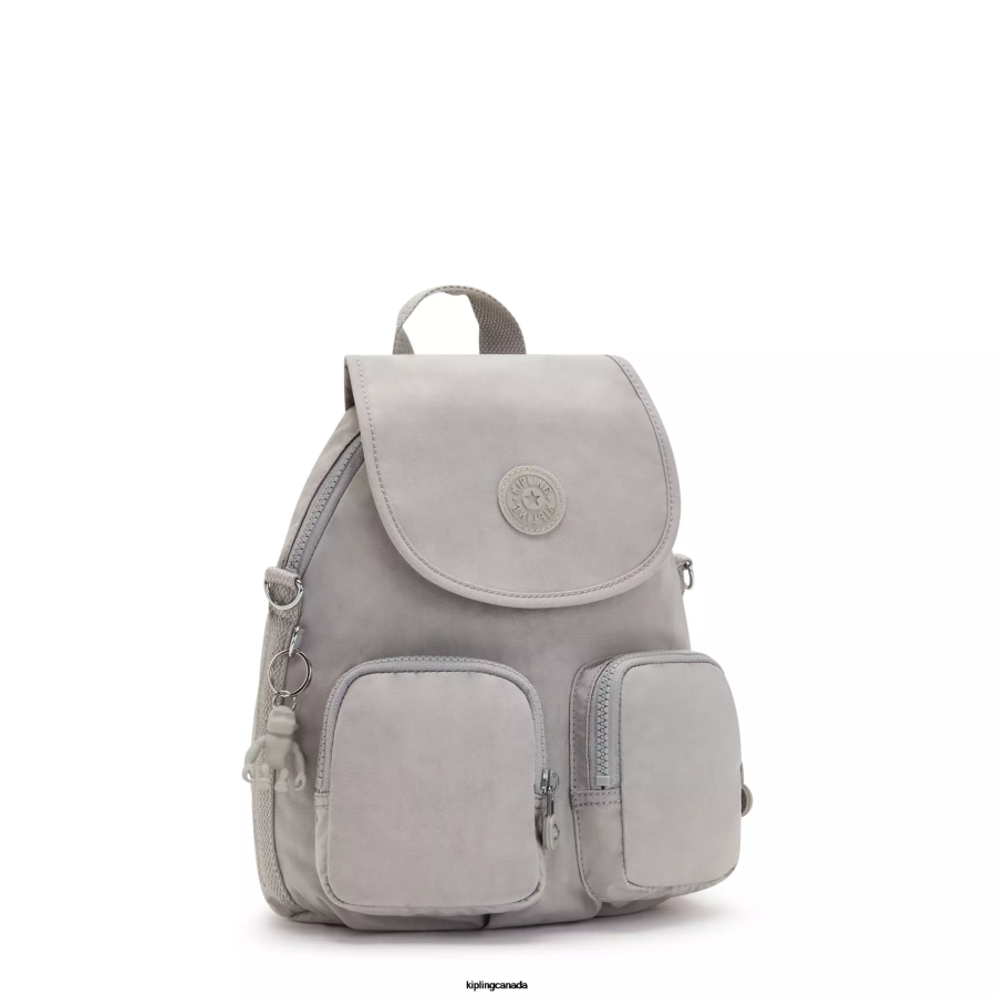 Women Fashion Backpacks Kipling Grey Gris Firefly Up Convertible Backpack FHZD401 - Image 2
